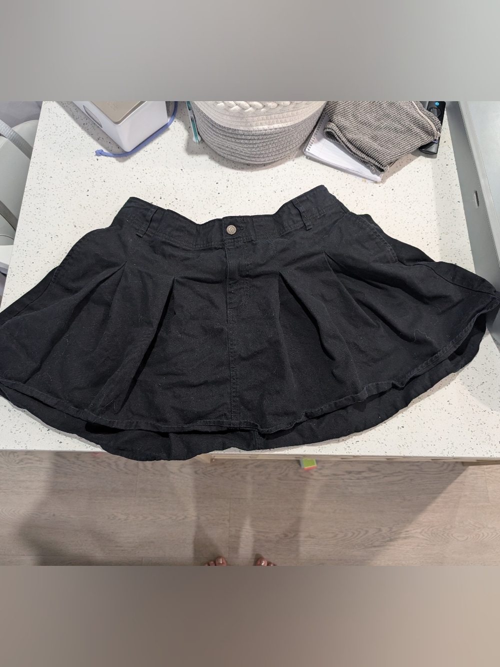 Women's Black Pleated Skirt